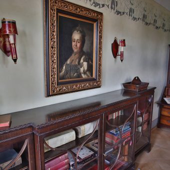 Russian Dacha library with an impressive collection of books